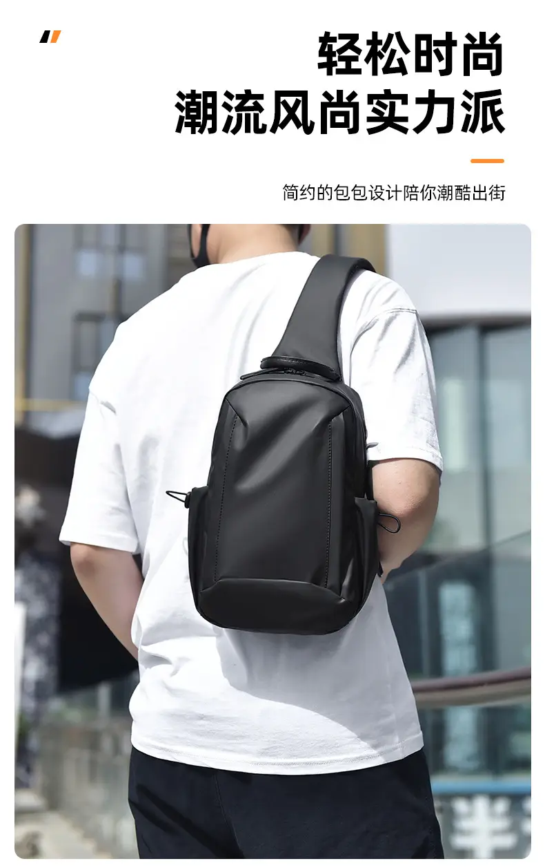 Men's Blue Multi-Compartment Crossbody Bag — feature 2