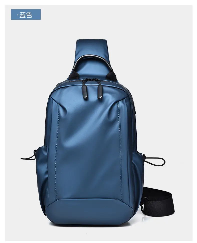Men's Blue Multi-Compartment Crossbody Bag — feature 24