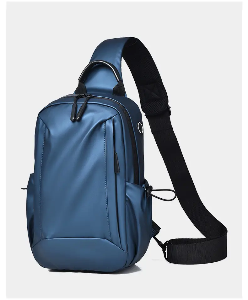 Men's Blue Multi-Compartment Crossbody Bag — feature 25