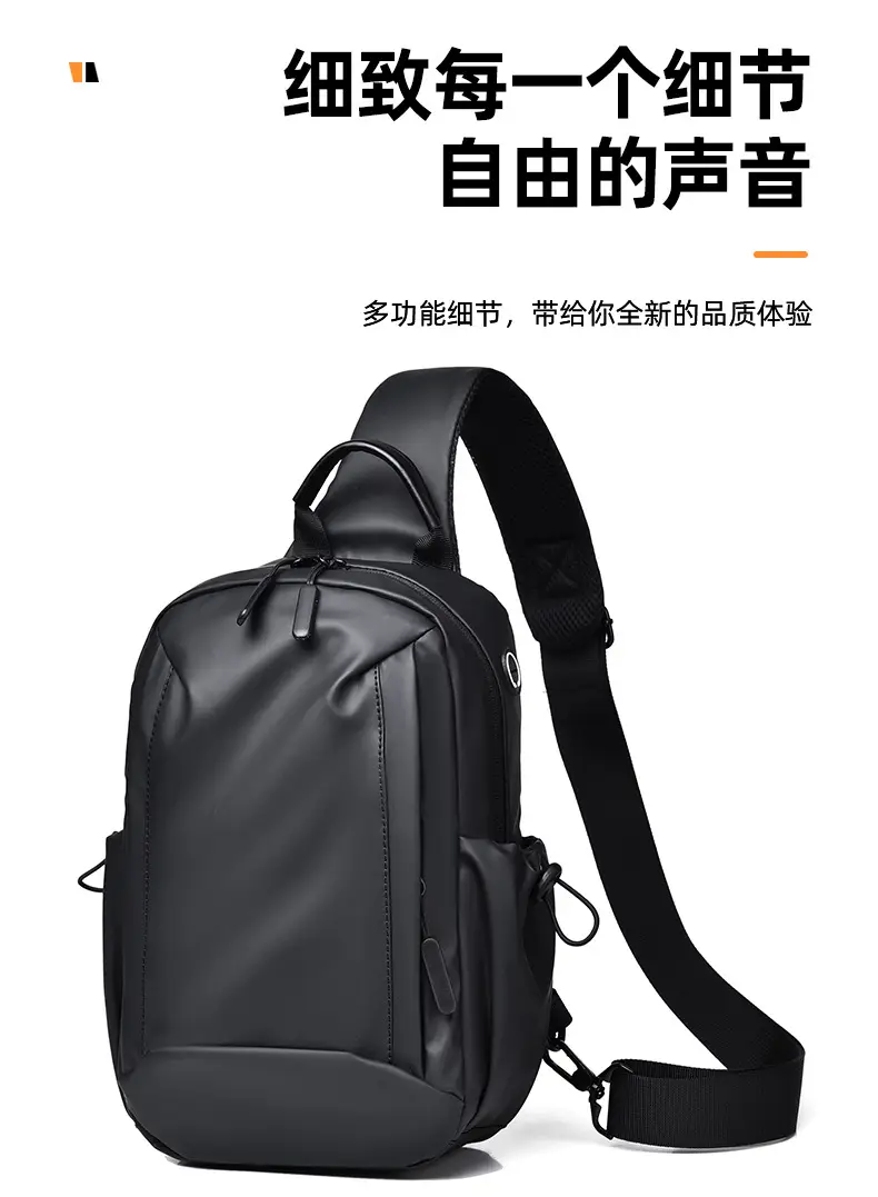 Men's Blue Multi-Compartment Crossbody Bag — feature 5