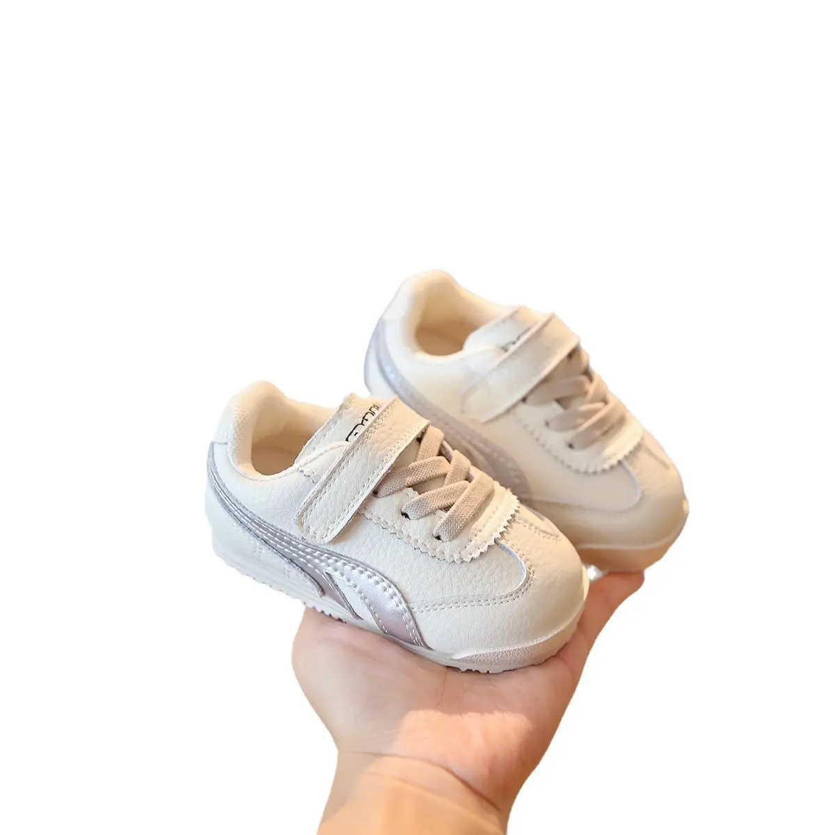Baby Girls White Fleece Lined Toddler Shoes Spring Autumn