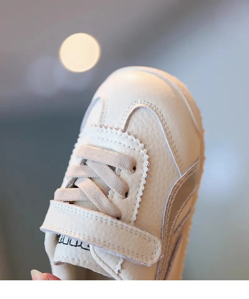 Baby Girls White Fleece Lined Toddler Shoes Spring Autumn — feature 12
