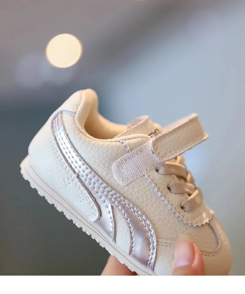 Baby Girls White Fleece Lined Toddler Shoes Spring Autumn — feature 13