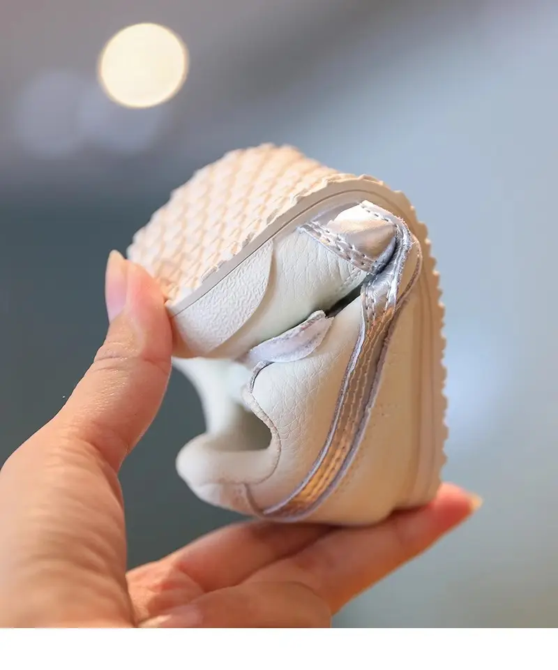 Baby Girls White Fleece Lined Toddler Shoes Spring Autumn — feature 15