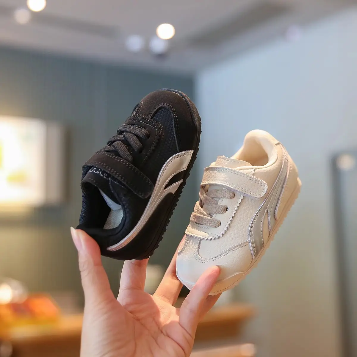 Baby Girls White Fleece Lined Toddler Shoes Spring Autumn — feature 17