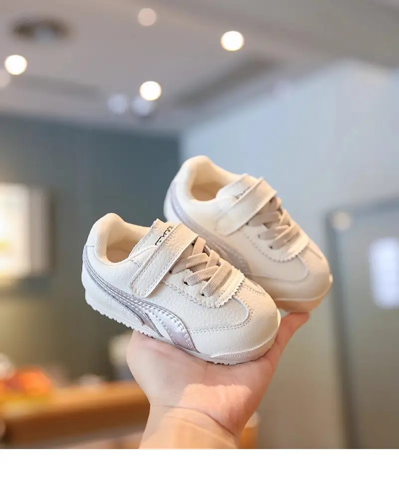 Baby Girls White Fleece Lined Toddler Shoes Spring Autumn — feature 6