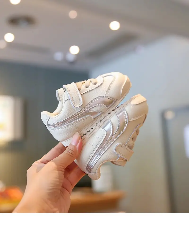 Baby Girls White Fleece Lined Toddler Shoes Spring Autumn — feature 7