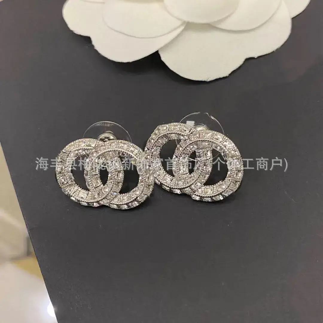 Double C Earrings Pearl Bow High End 925 Gold - Image 101