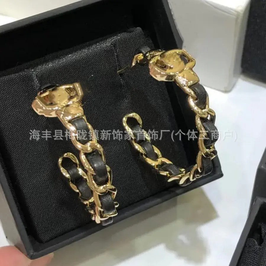 Double C Earrings Pearl Bow High End 925 Gold - Image 103