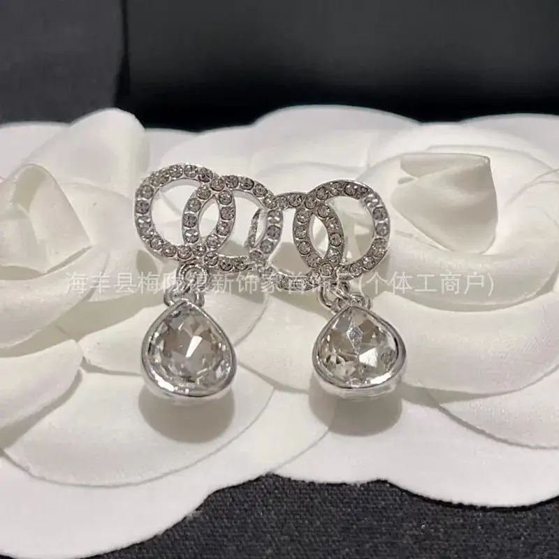 Double C Earrings Pearl Bow High End 925 Gold - Image 104