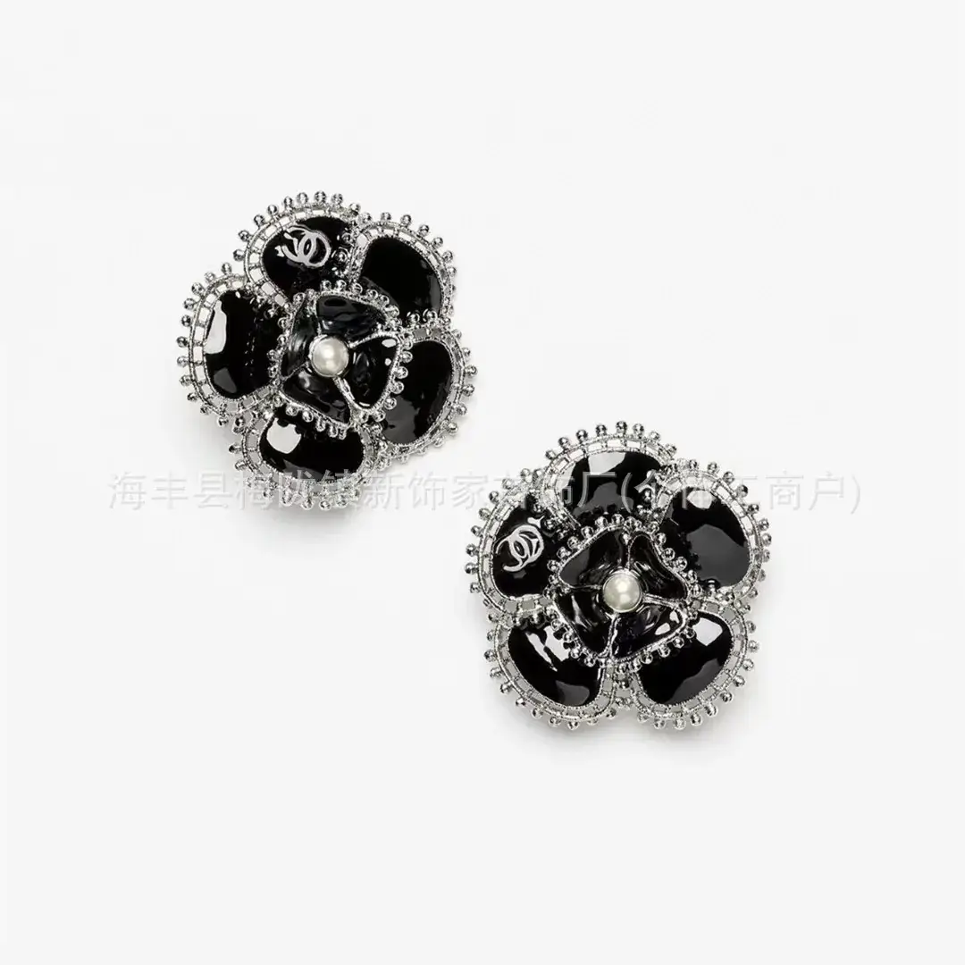 Double C Earrings Pearl Bow High End 925 Gold - Image 105