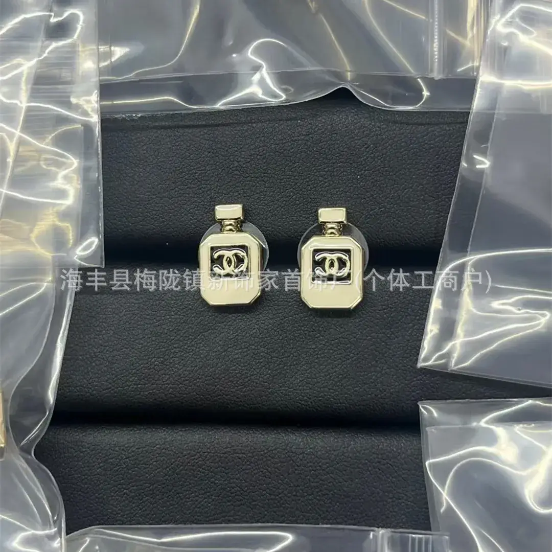 Double C Earrings Pearl Bow High End 925 Gold - Image 109