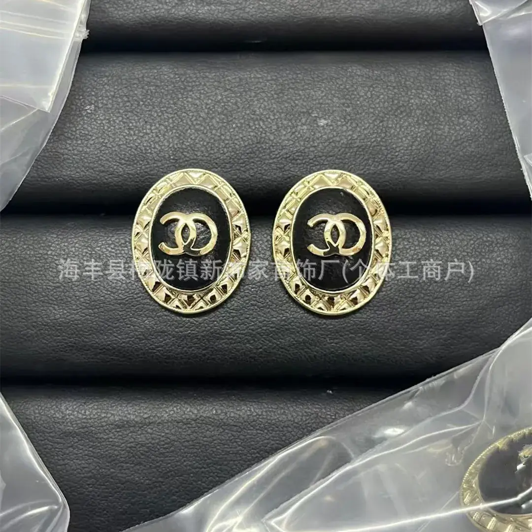 Double C Earrings Pearl Bow High End 925 Gold - Image 11