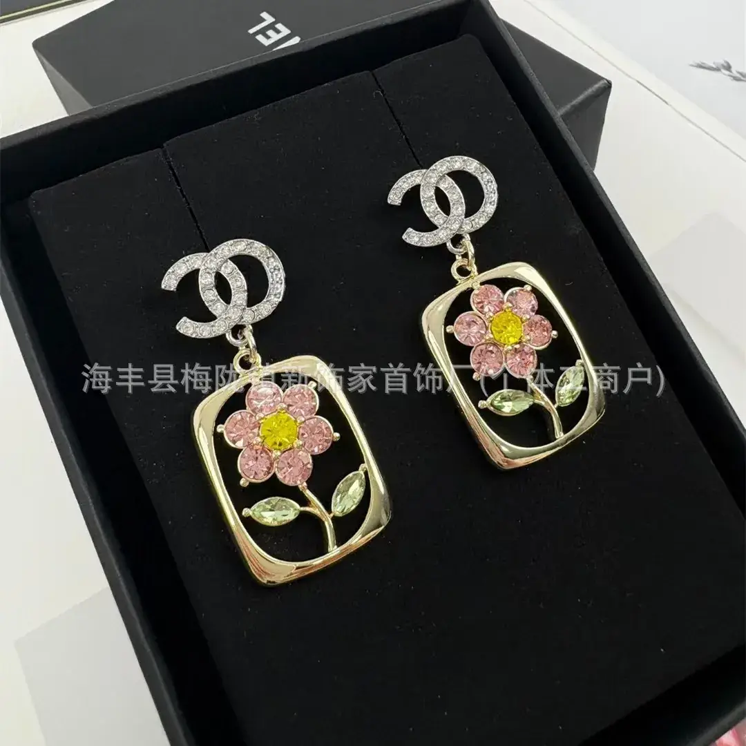 Double C Earrings Pearl Bow High End 925 Gold - Image 119
