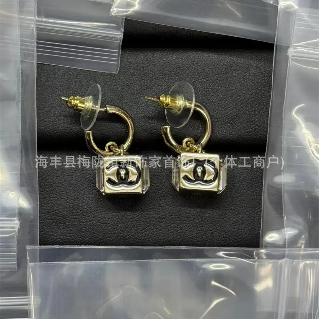 Double C Earrings Pearl Bow High End 925 Gold - Image 121