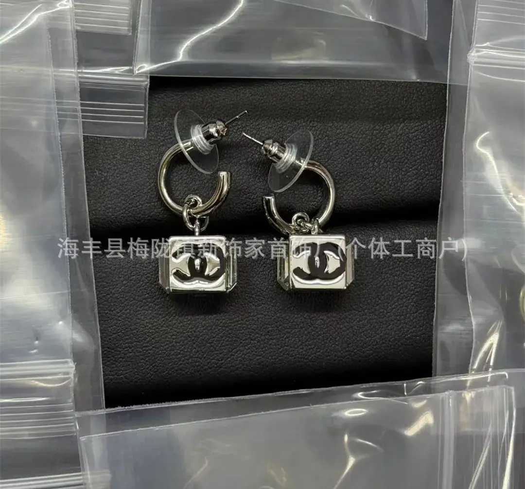 Double C Earrings Pearl Bow High End 925 Gold - Image 122