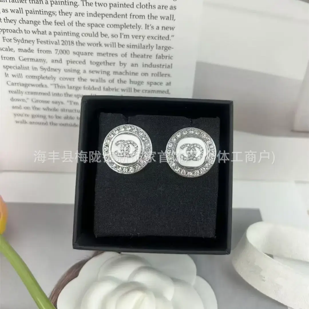 Double C Earrings Pearl Bow High End 925 Gold - Image 123