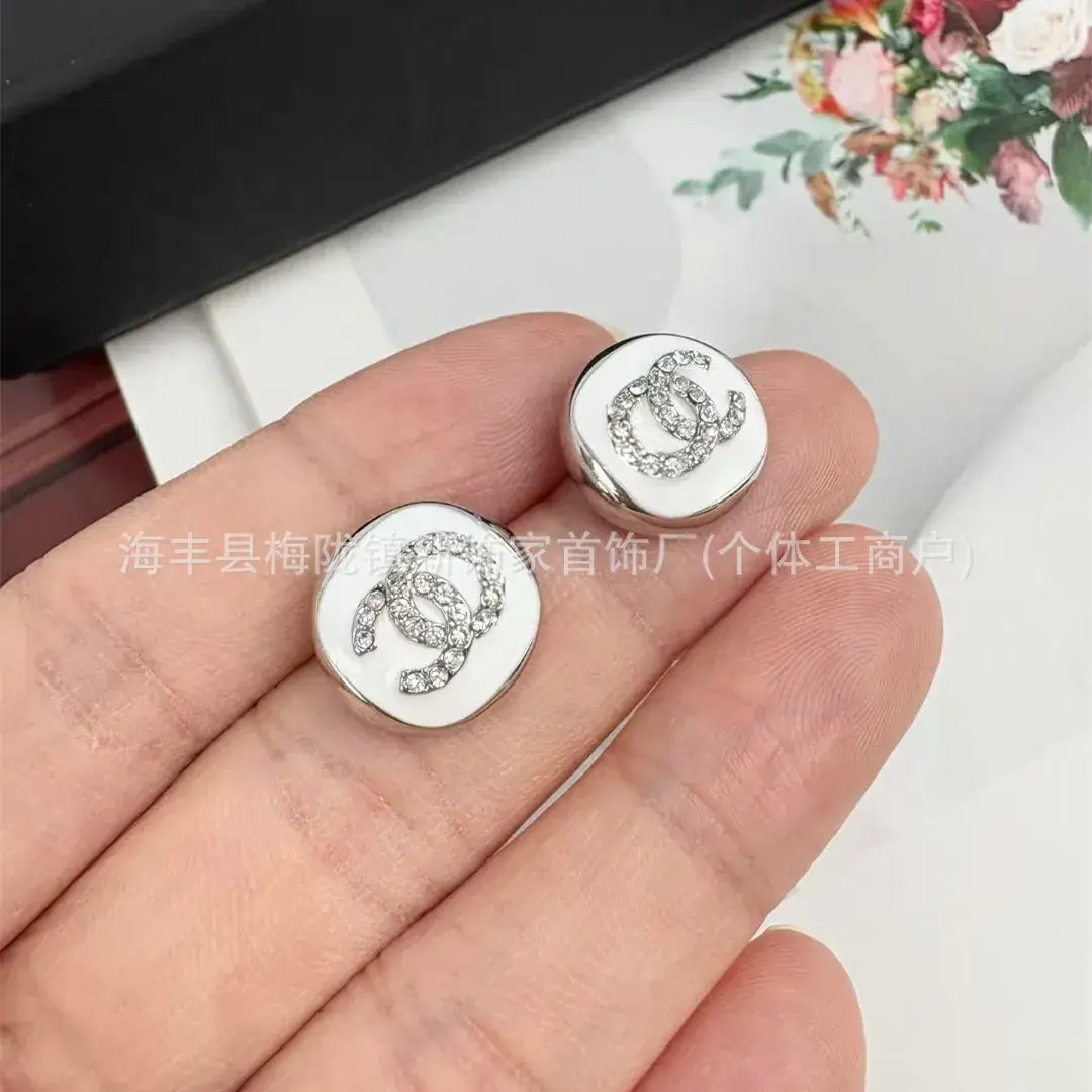 Double C Earrings Pearl Bow High End 925 Gold - Image 126