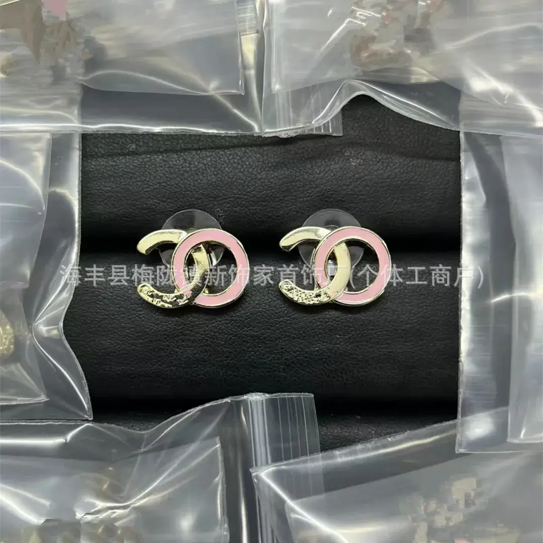 Double C Earrings Pearl Bow High End 925 Gold - Image 16