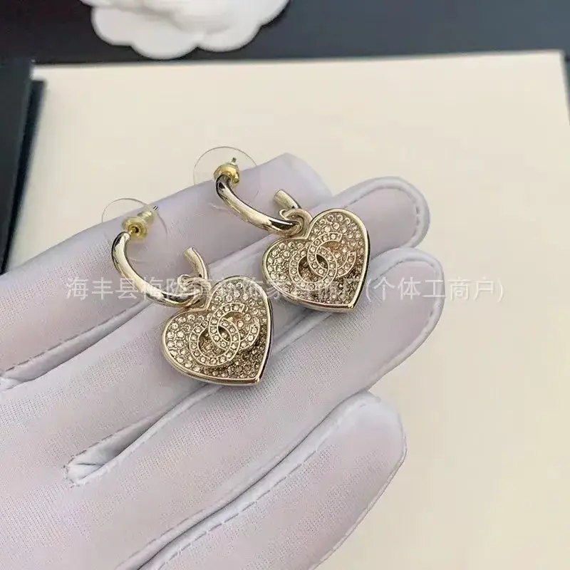 Double C Earrings Pearl Bow High End 925 Gold - Image 22