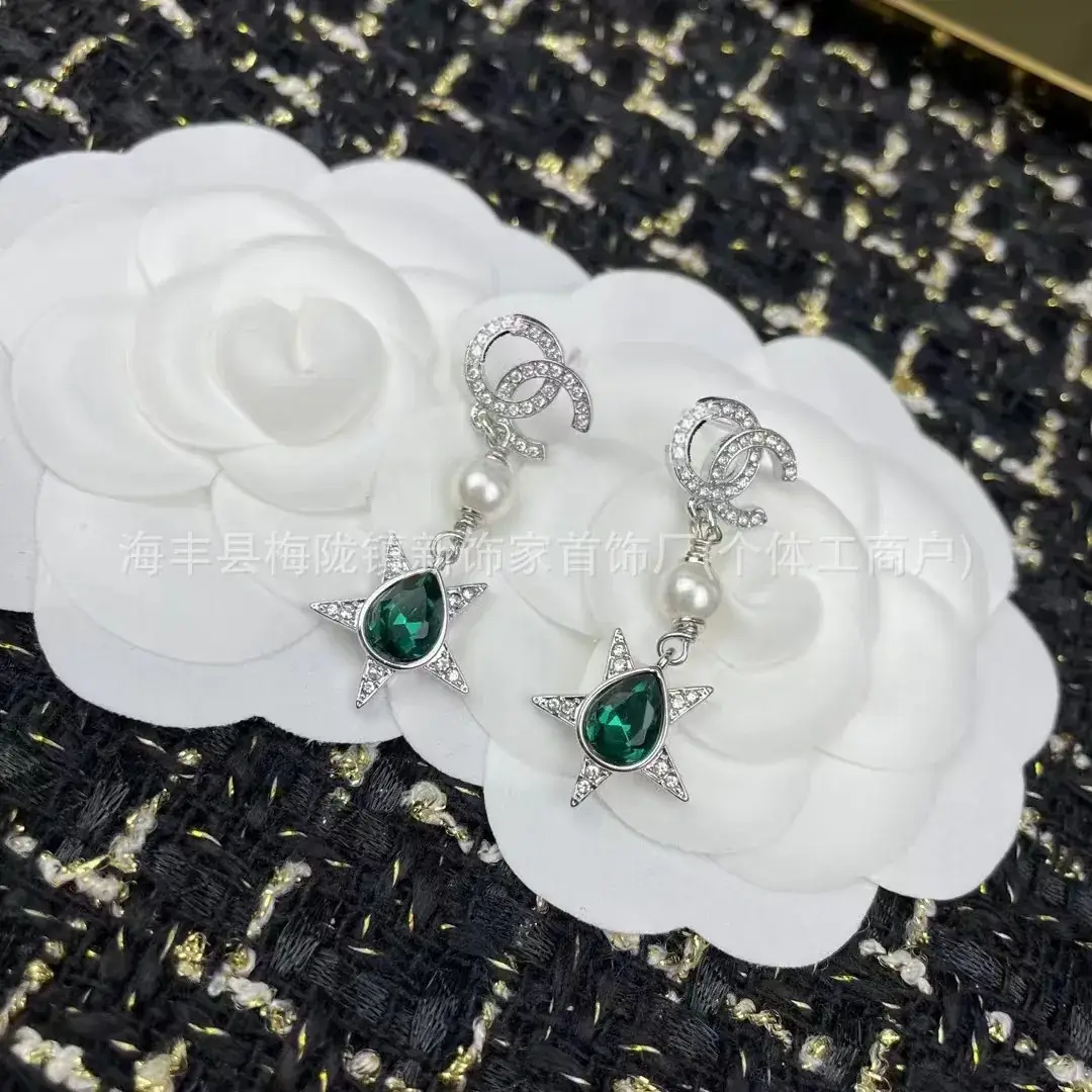 Double C Earrings Pearl Bow High End 925 Gold - Image 28