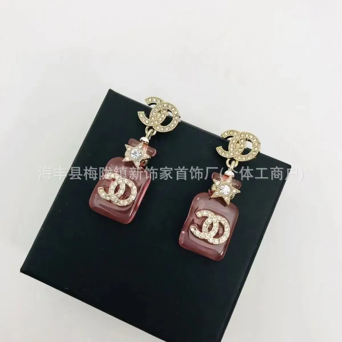 Double C Earrings Pearl Bow High End 925 Gold - Image 31