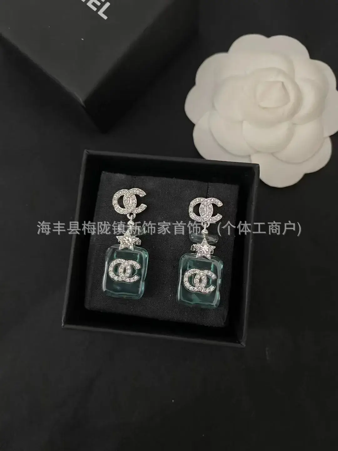 Double C Earrings Pearl Bow High End 925 Gold - Image 34