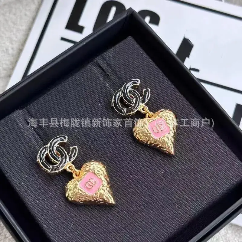 Double C Earrings Pearl Bow High End 925 Gold - Image 40