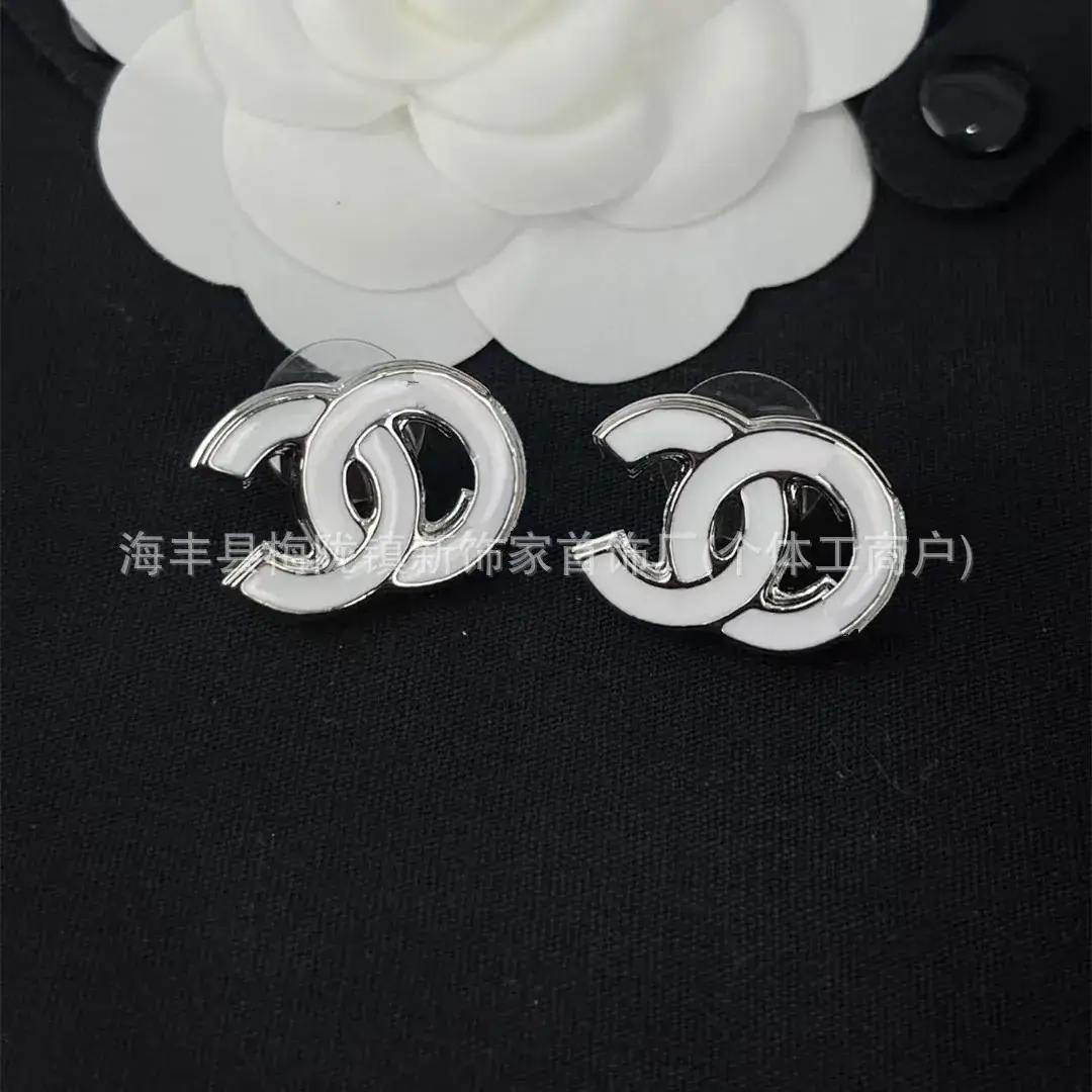 Double C Earrings Pearl Bow High End 925 Gold - Image 42