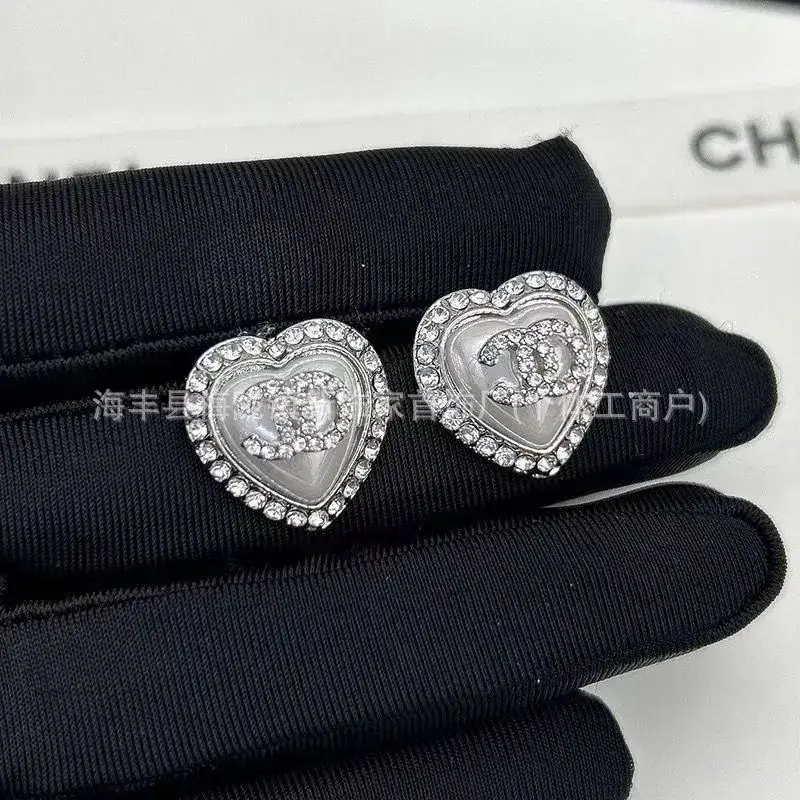Double C Earrings Pearl Bow High End 925 Gold - Image 44