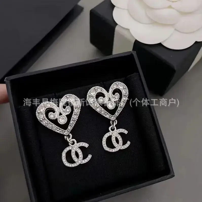 Double C Earrings Pearl Bow High End 925 Gold - Image 45
