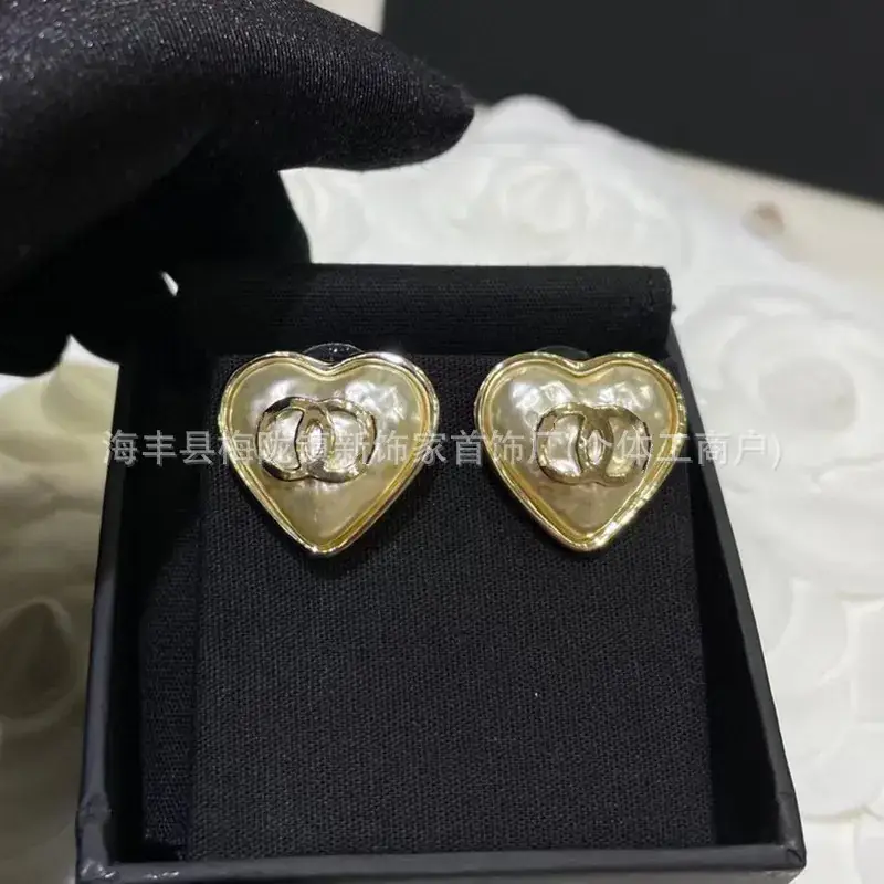 Double C Earrings Pearl Bow High End 925 Gold - Image 51
