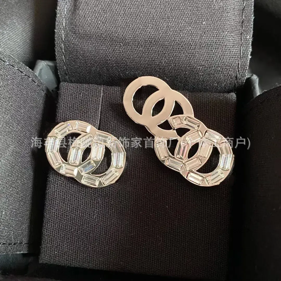 Double C Earrings Pearl Bow High End 925 Gold - Image 54