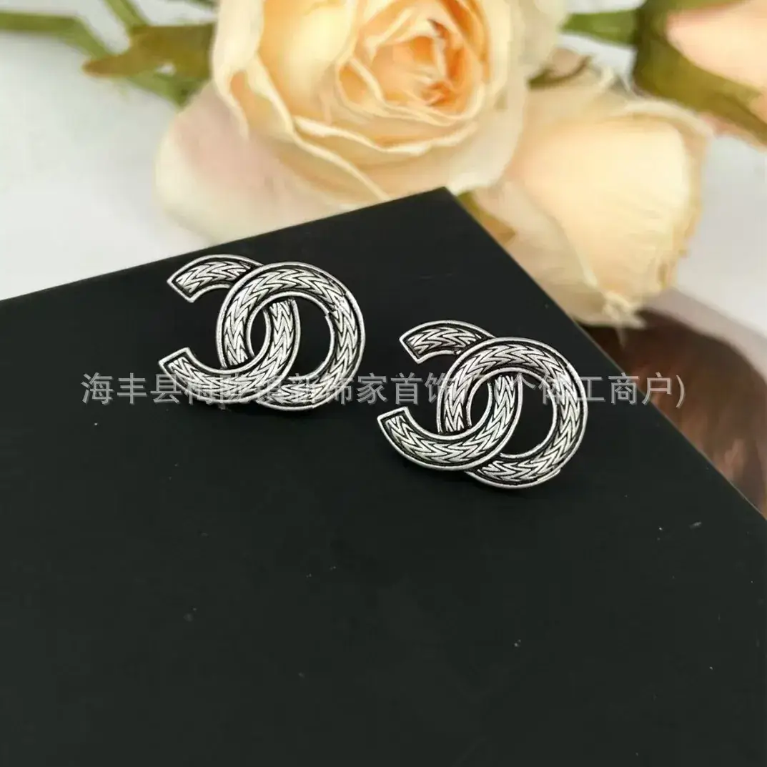 Double C Earrings Pearl Bow High End 925 Gold - Image 6