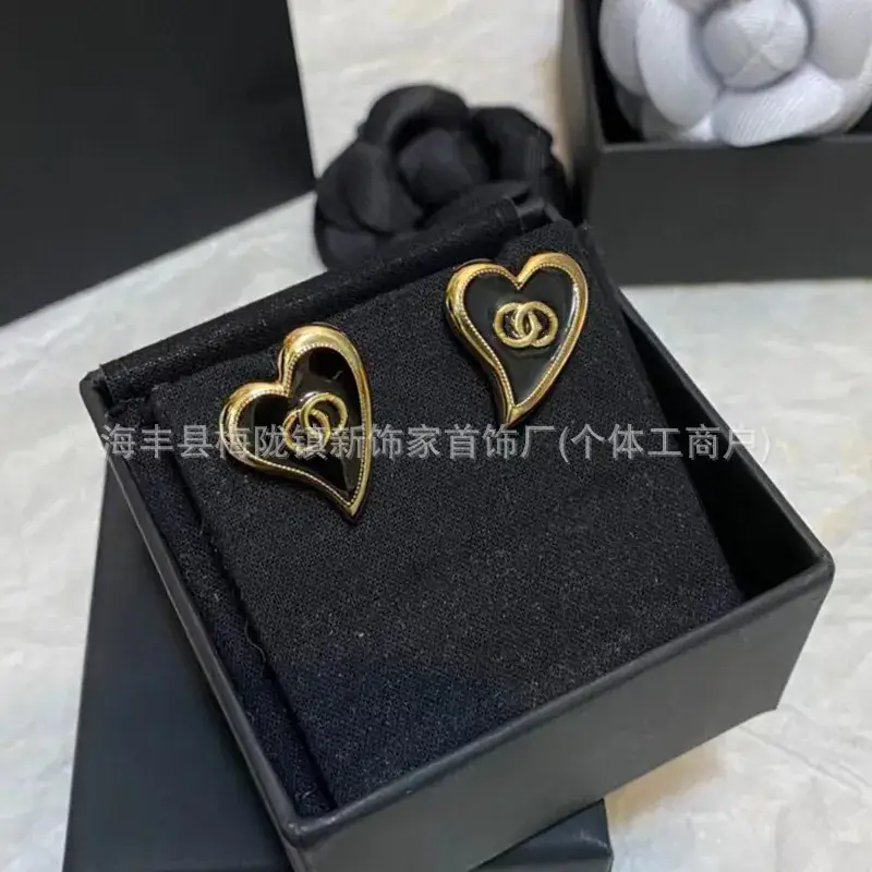 Double C Earrings Pearl Bow High End 925 Gold - Image 60