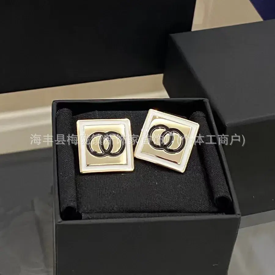 Double C Earrings Pearl Bow High End 925 Gold - Image 63