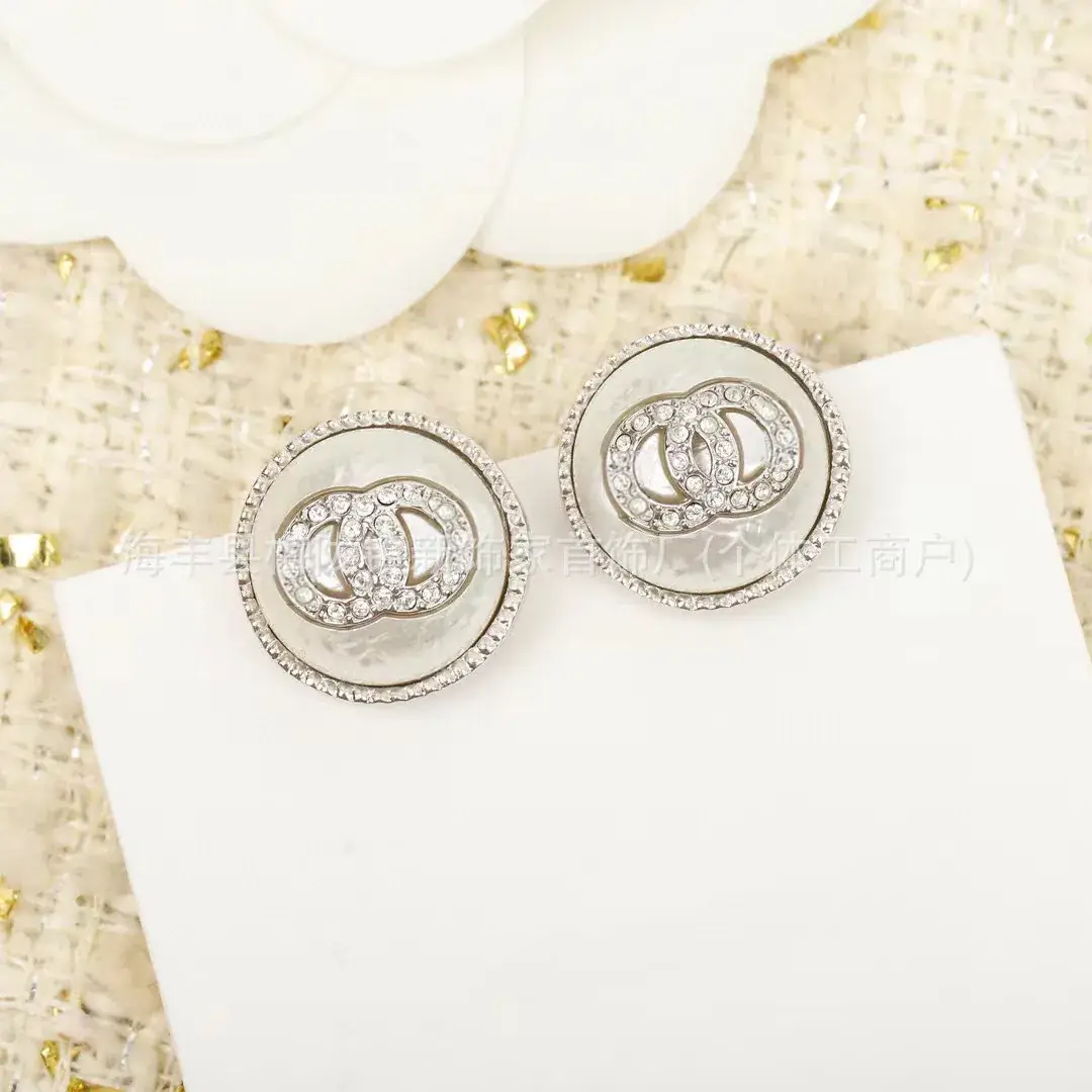 Double C Earrings Pearl Bow High End 925 Gold - Image 70