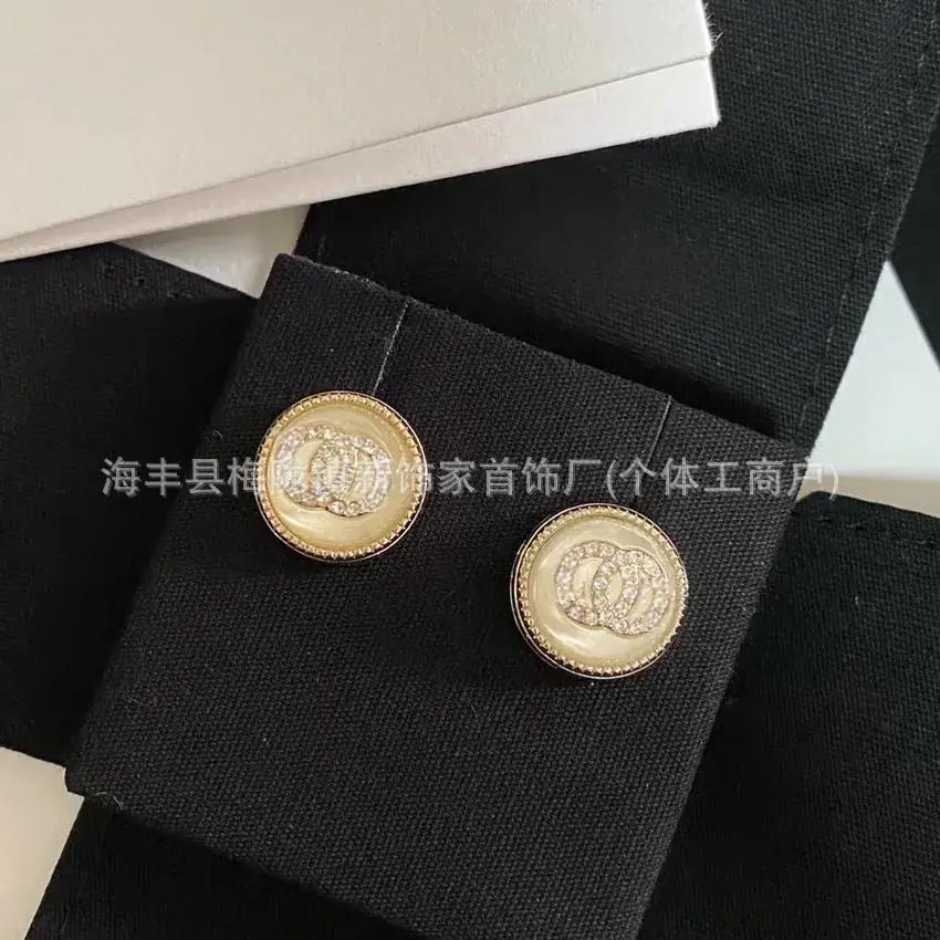 Double C Earrings Pearl Bow High End 925 Gold - Image 71