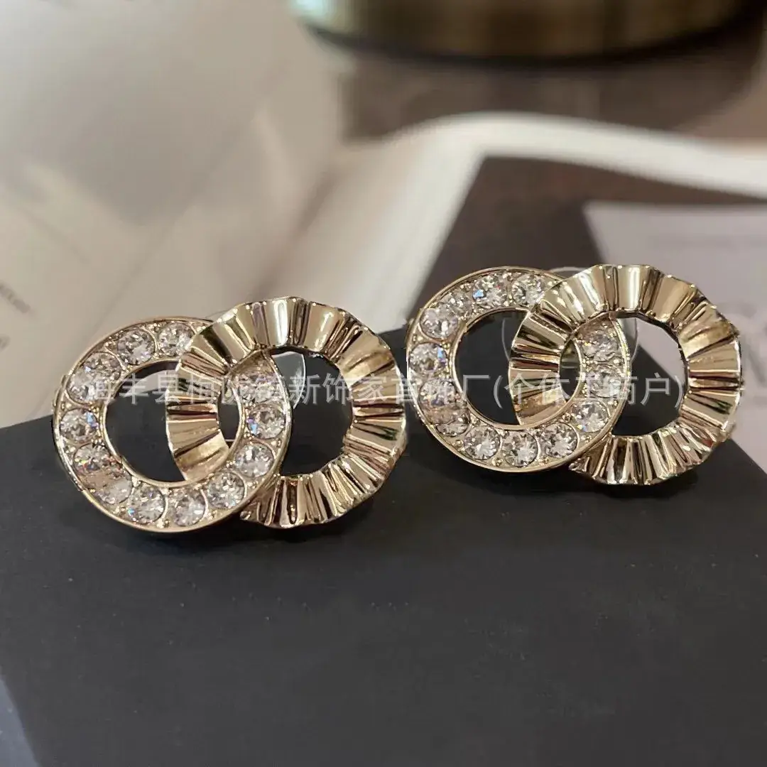Double C Earrings Pearl Bow High End 925 Gold - Image 75