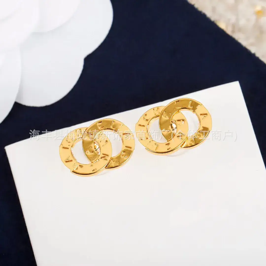 Double C Earrings Pearl Bow High End 925 Gold - Image 83