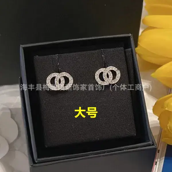 Double C Earrings Pearl Bow High End 925 Gold - Image 84