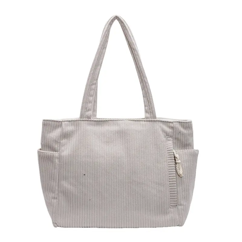 Green Corduroy Tote Bag for Women Cross Border Trade Student Commuter