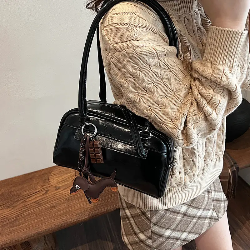 Brown Textured Shoulder Bag for Women 2024 - Image 13