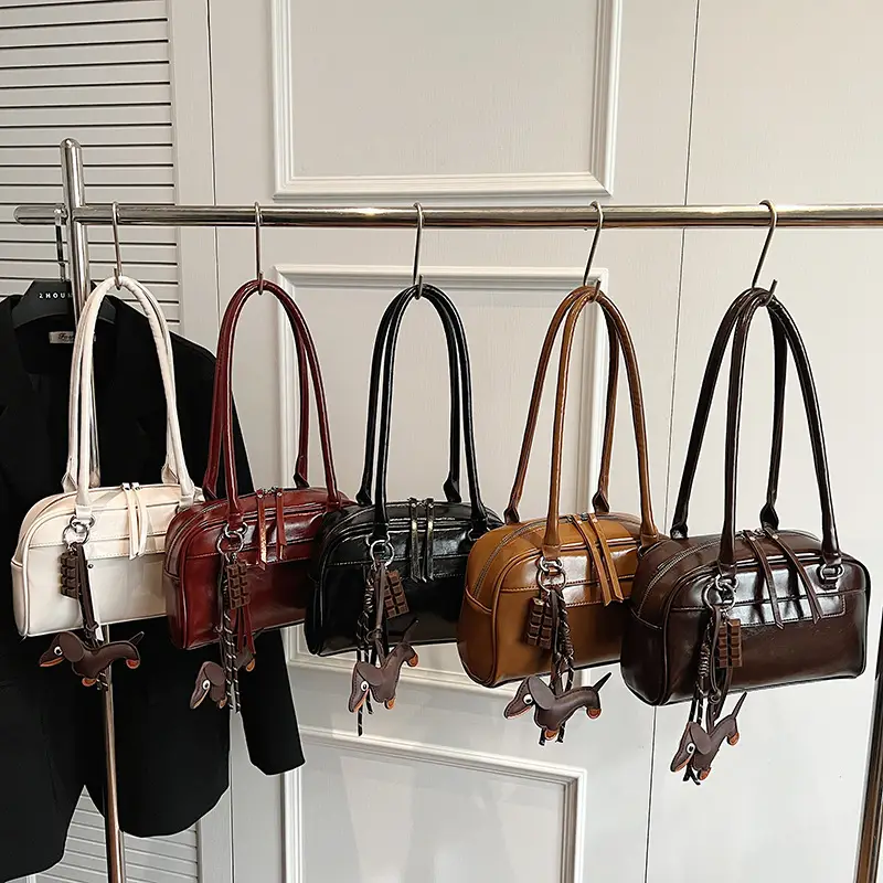 Brown Textured Shoulder Bag for Women 2024 - Image 14