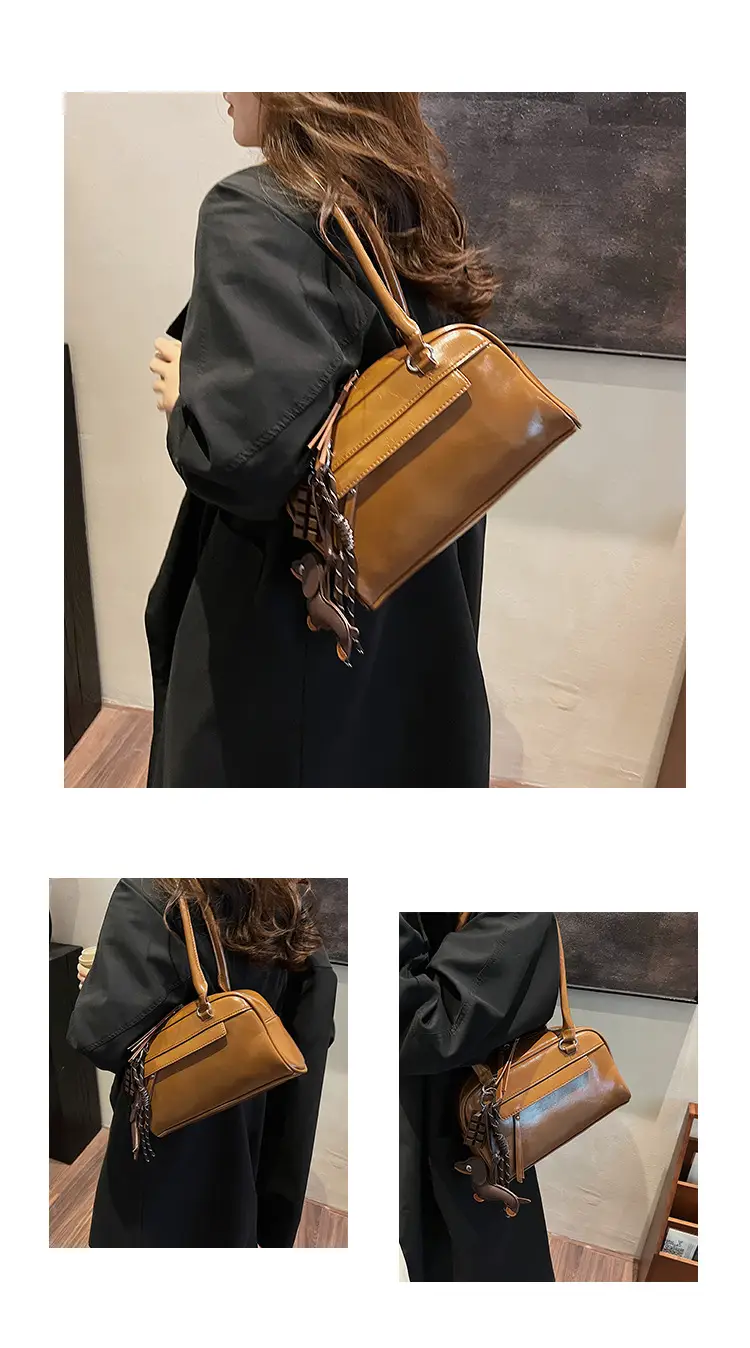 Brown Textured Shoulder Bag for Women 2024 — feature 15