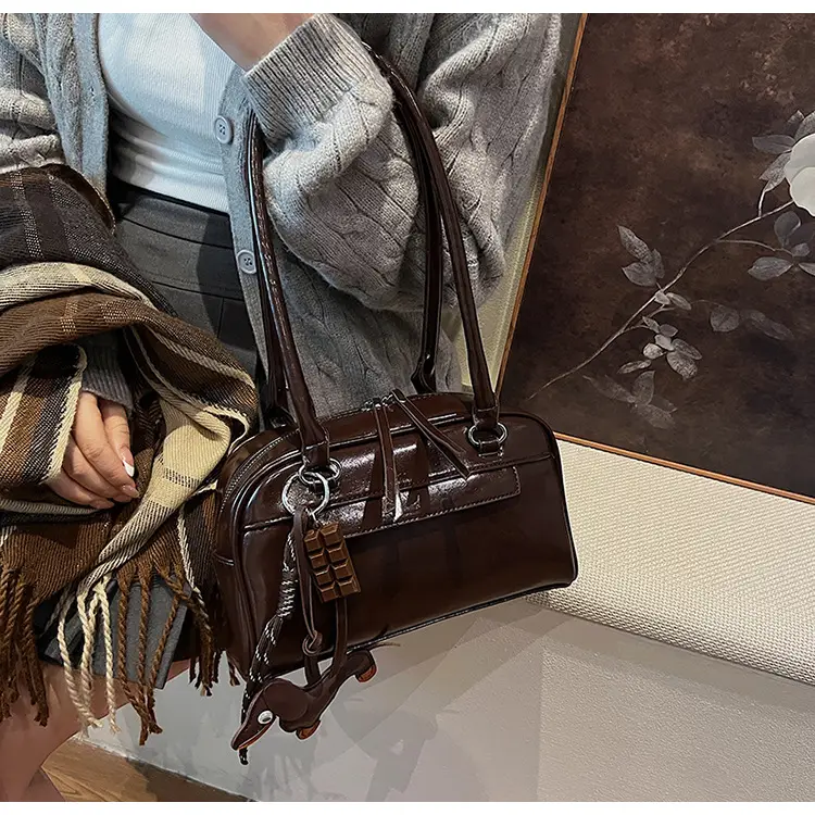 Brown Textured Shoulder Bag for Women 2024 — feature 18