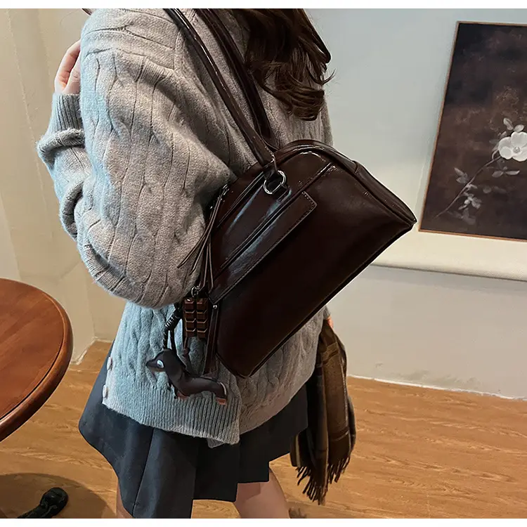 Brown Textured Shoulder Bag for Women 2024 — feature 19