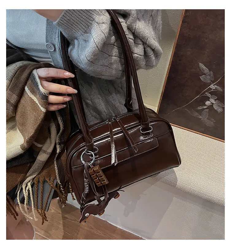 Brown Textured Shoulder Bag for Women 2024 — feature 2
