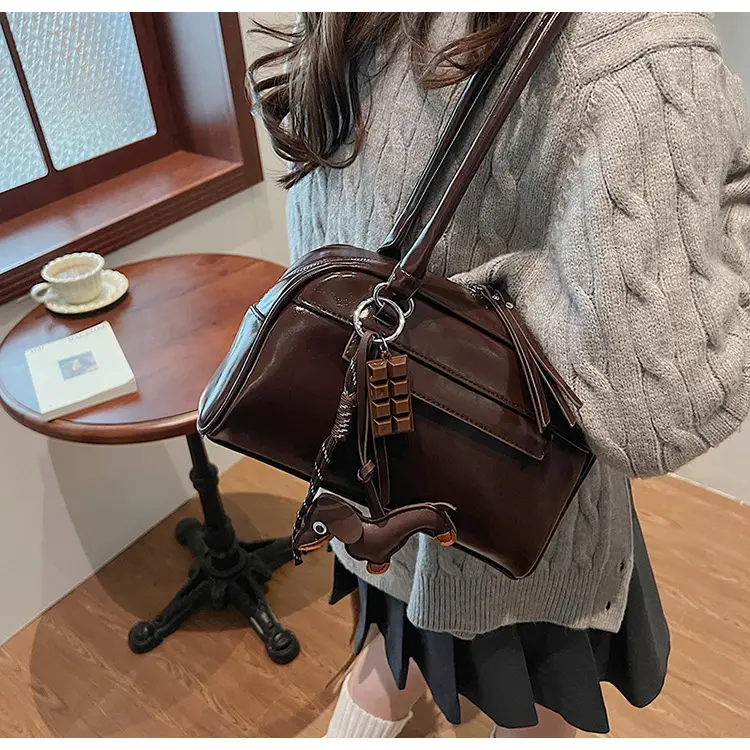Brown Textured Shoulder Bag for Women 2024 — feature 21