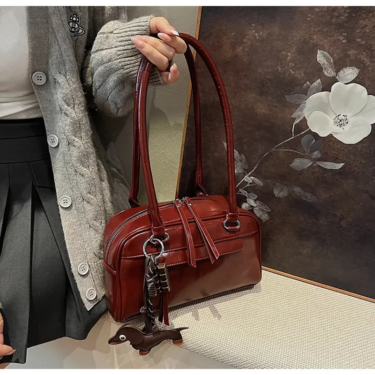 Brown Textured Shoulder Bag for Women 2024 — feature 24